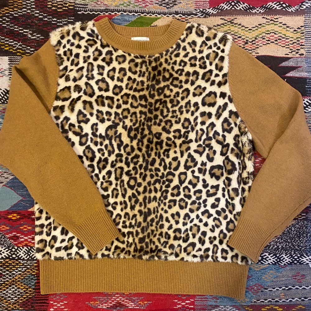 Dries Van Noten Leopard Sweater Sz M